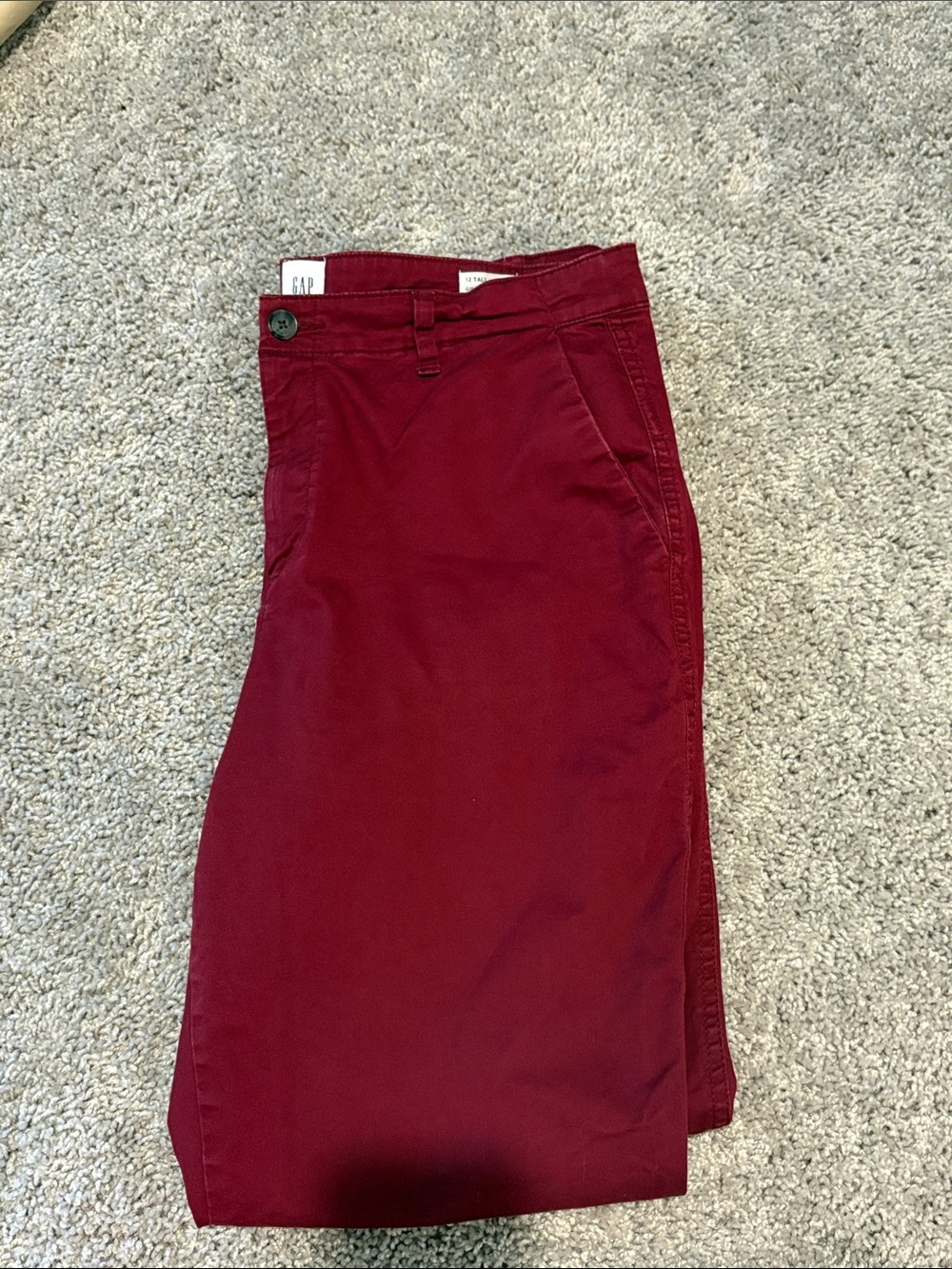 GAP Burgundy Straight-Leg Chinos EUC